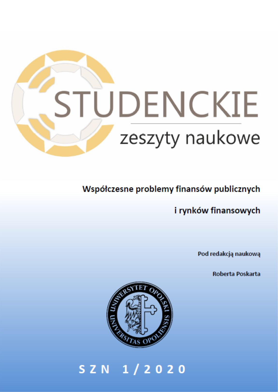 Studenckie Zeszyty Naukowe nr 2 - 2019
